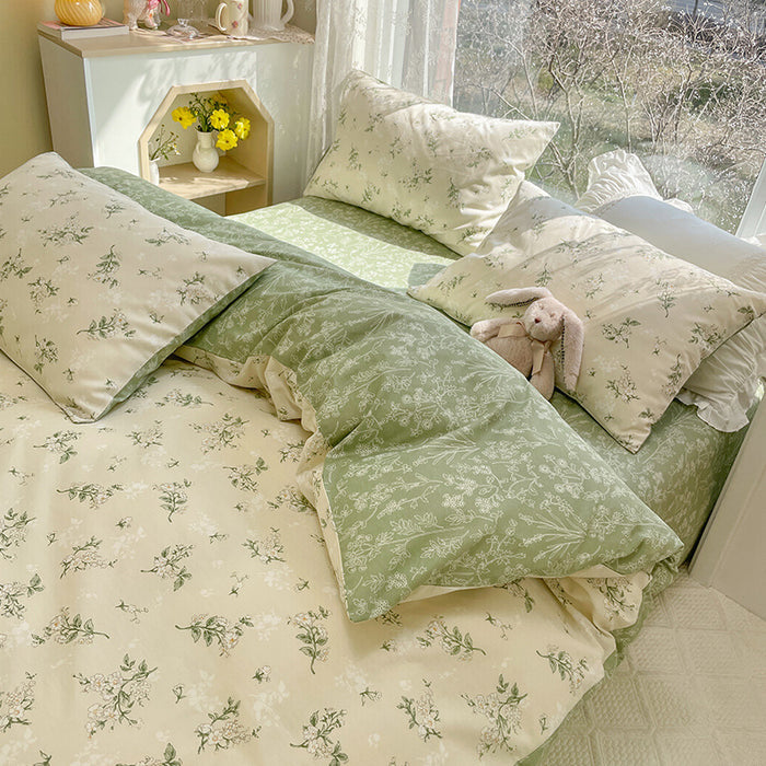 Floral Print Cotton Bedding Set