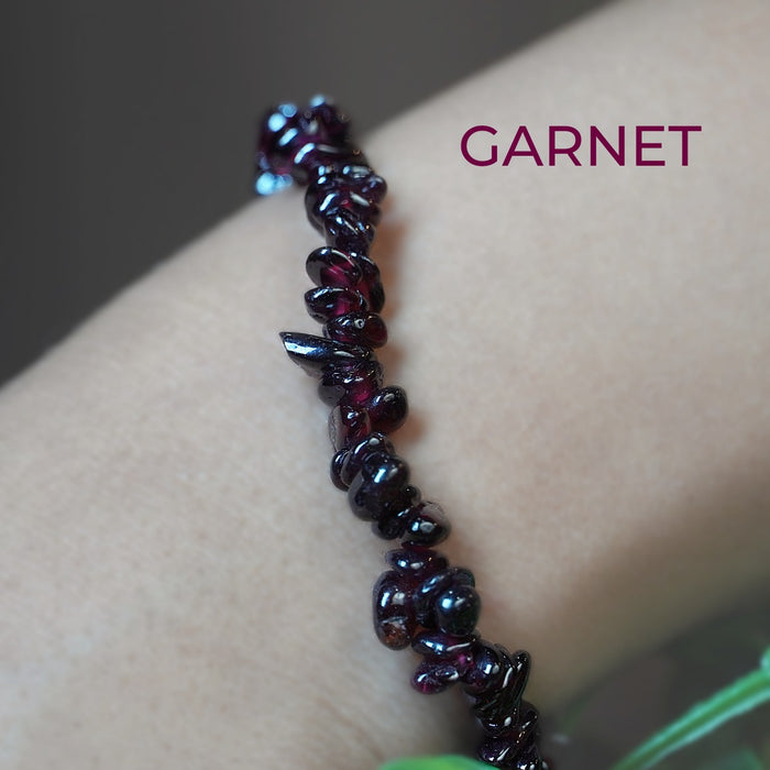 Garnet Chips Bracelet – Ignite Passion, Power & Protection