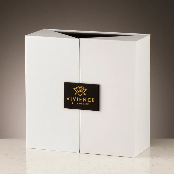 Gold Diffuser with Dimensional White Flower, “Iris and Rose” aroma