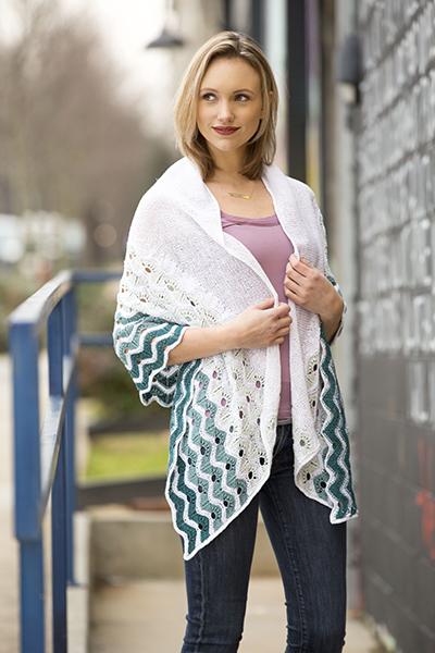 Gradiate Shawl Pattern Fibra Natura