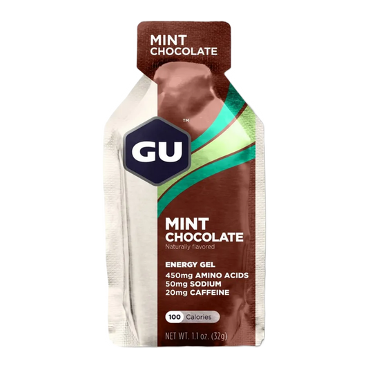 A product picture of the Gu Energy Mint Chocolate | 32g