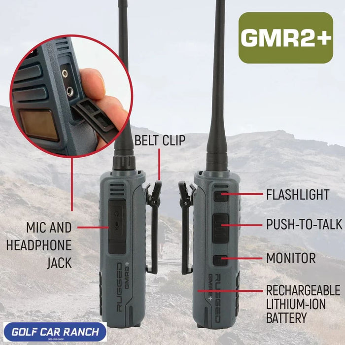Handheld Rugged GMR2 PLUS GMRS with FREE Long Range Antenna Handheld Radio