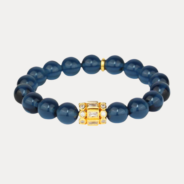 Infinity Rondelle Bracelet | Blue Beaded Bracelet | BuDhaGirl