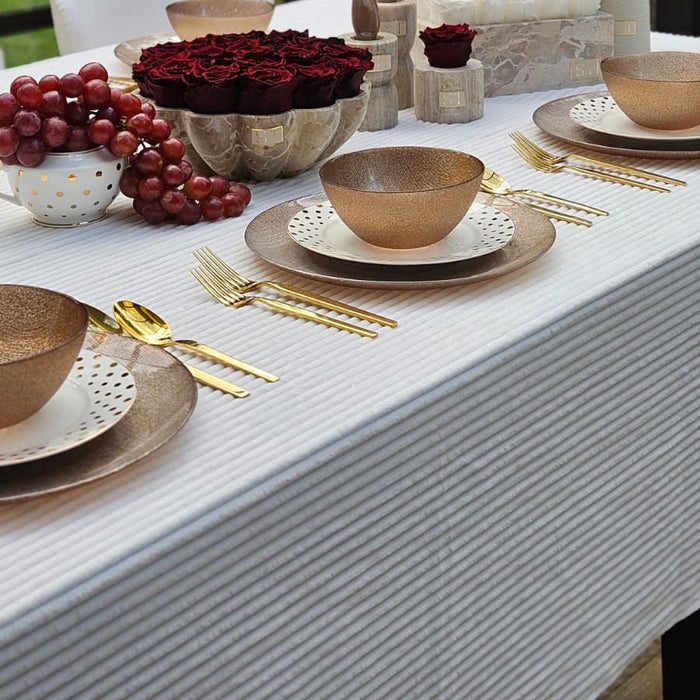 Lisbon Ribbed Velvet Tablecloth
