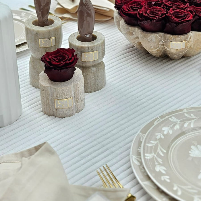 Lisbon Ribbed Velvet Tablecloth