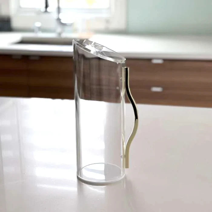 Lucite Pitcher with Gold Handle