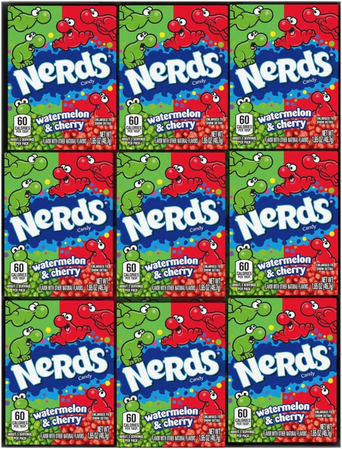 Nerds - Watermelon and Wild Cherry Candy - 1.65 Oz - 36 ct - 10 Pack