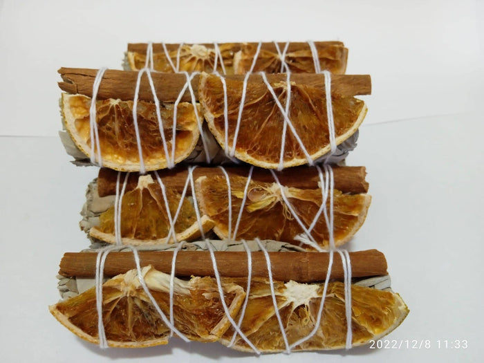 Orange Slices and Cinnamon with White Sage Bundle