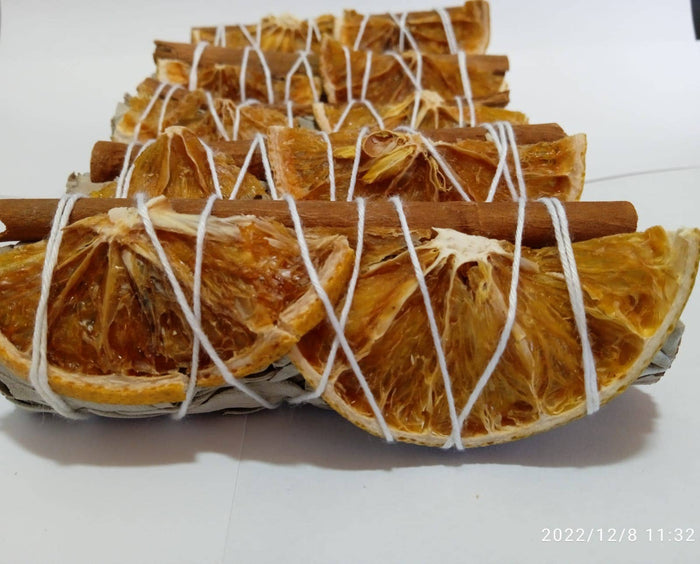 Orange Slices and Cinnamon with White Sage Bundle