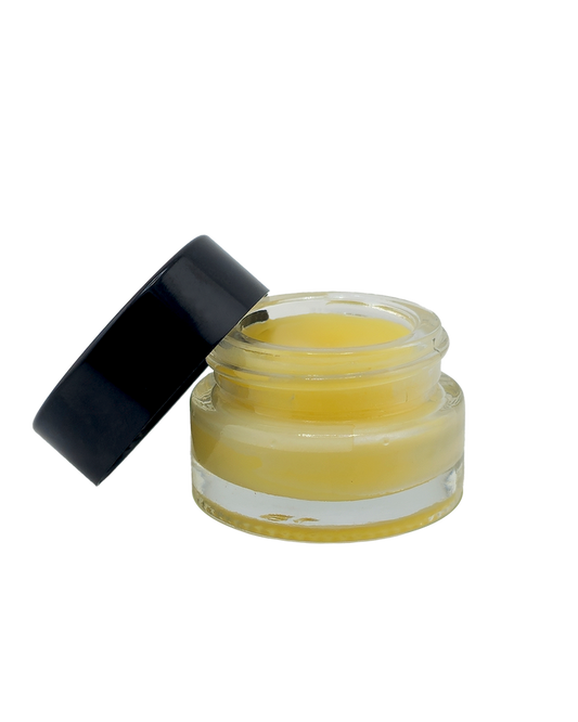 Organic Calendula Rose Fragrance Free Lip Balm | Natural Unscented Lip Balm with Rose & Calendula | 5mL Glass Jar