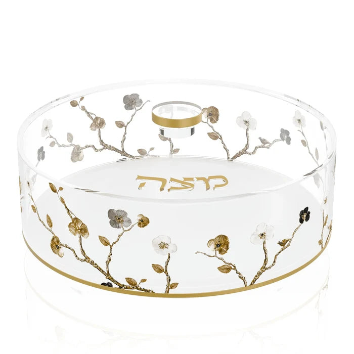Ornate Garden Round Matzah Box