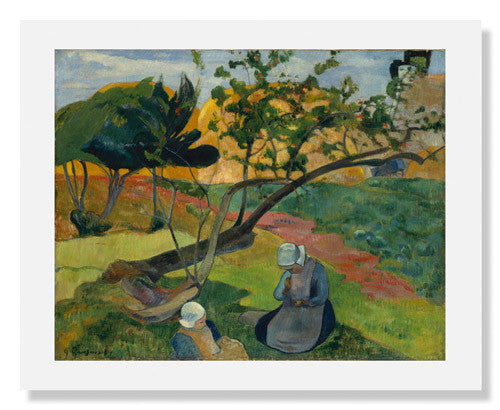 MFA Prints archival replica print of Paul Gauguin, Landscape with Two Breton Women from the Museum of Fine Arts, Boston collection.