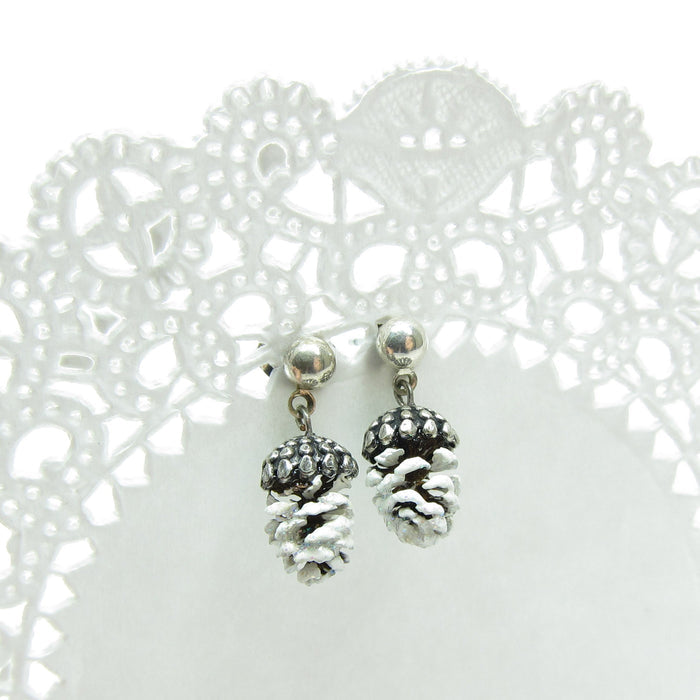 Miniature Pine Cone Earrings with Real Pinecones