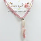 Ballerina slipper polymer clay pointe shoe necklace