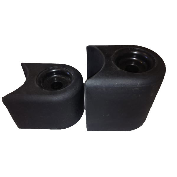 Plastic Playground Border Filler End pair in black, durable lightweight components for playground border openings