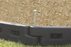 Plastic Playground Border with Spike, black interlocking durable border securing wood mulch playground surface