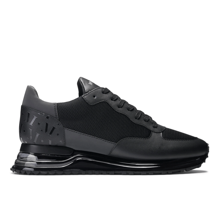 Mallet London Popham Gas Triple Black Matt Mens Trainers