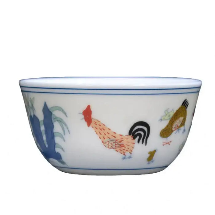 Porcelain Tea Cup Ji Gang Bei ( Rooster Cup ) Hand Painting 55ml / 130ml JingDeZ