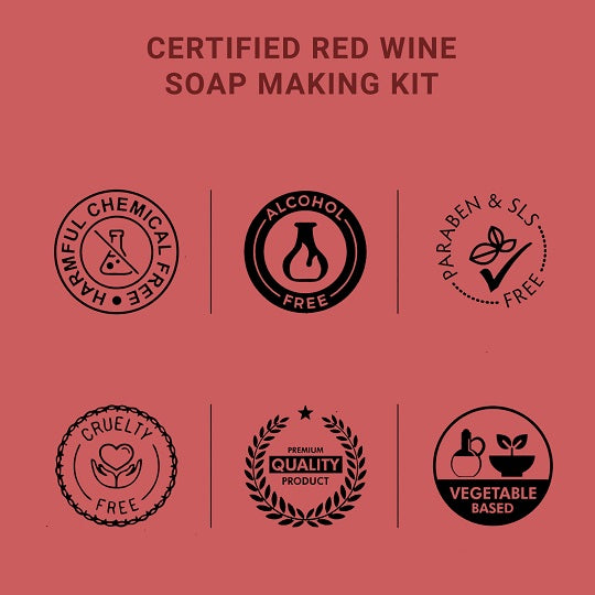 certified red wine soap making kit