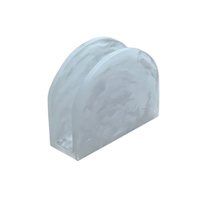Resin White Swirl Napkin Holder