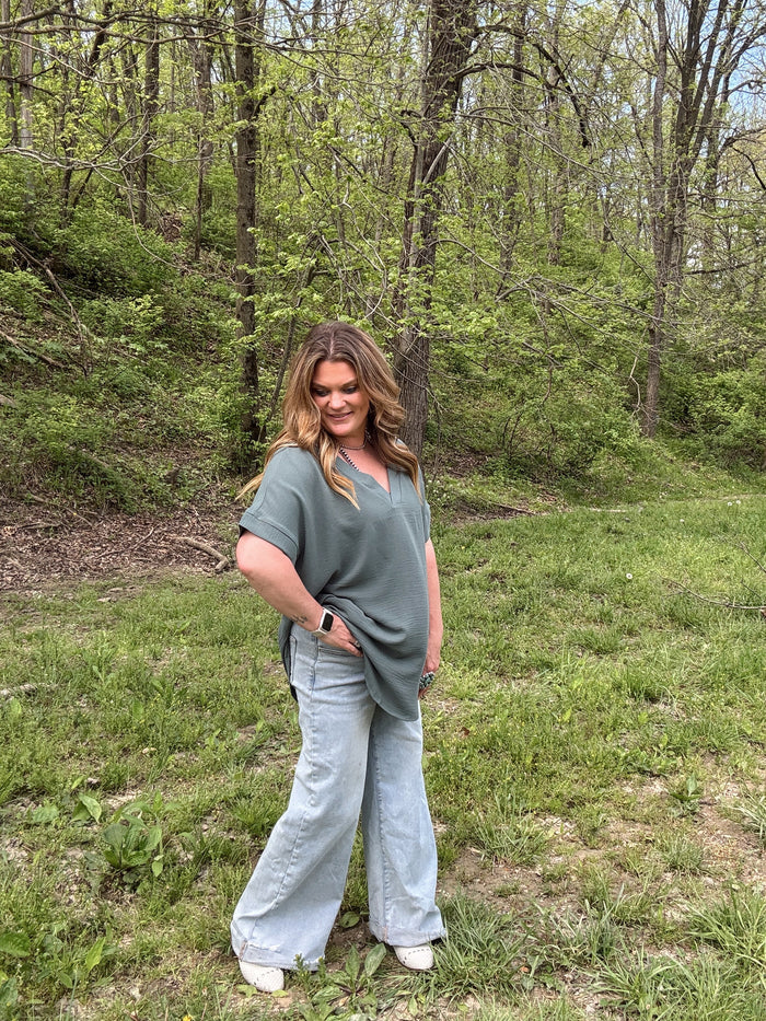 {S-3X} Oversize Dolman Top