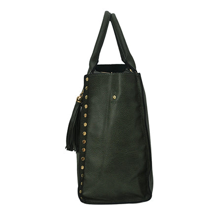 !SALE! Green NGIL Faux Leather 2-IN-1 Tassel Bag