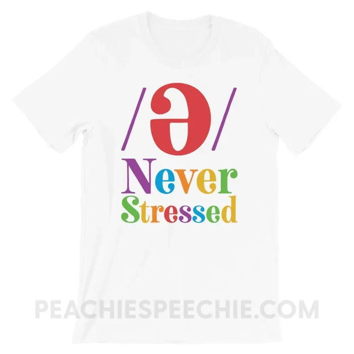 Schwa Premium Soft Tee - White / XS - T-Shirts & Tops peachiespeechie.com