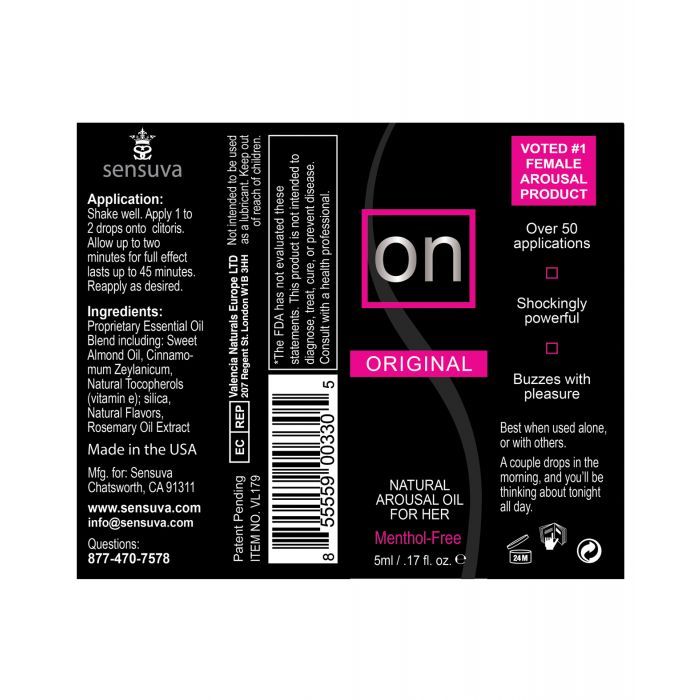 Sensuva ON Natural Arousal Oil for Her 5ml