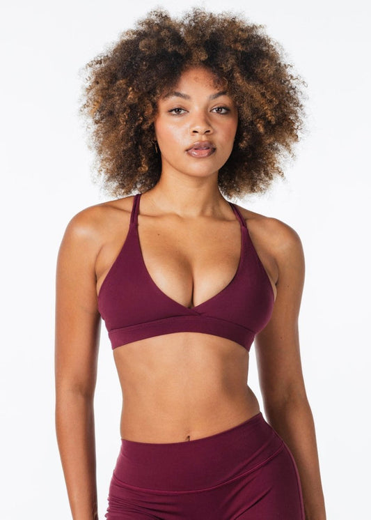 'Serenity' Crop - Burgundy - Kikiva Collection