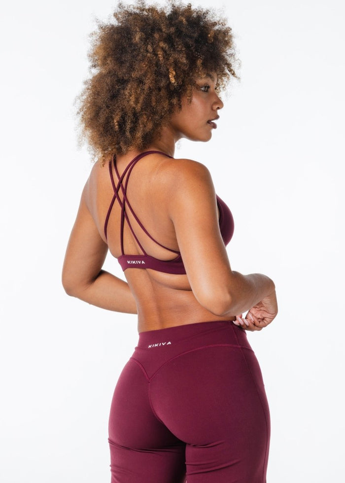 'Serenity' Crop - Burgundy - Kikiva Collection