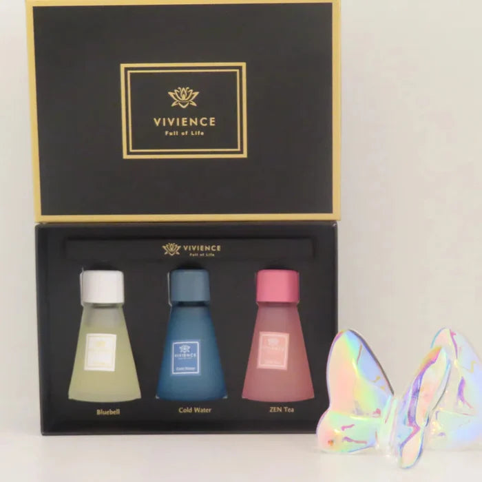 Set of 3 Cone Shaped Reed Diffusers Assorted Colors