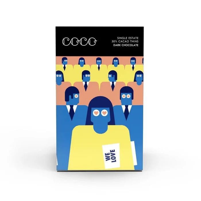 Single Estate Dark Chocolate 50% Cacao Thins - 180g