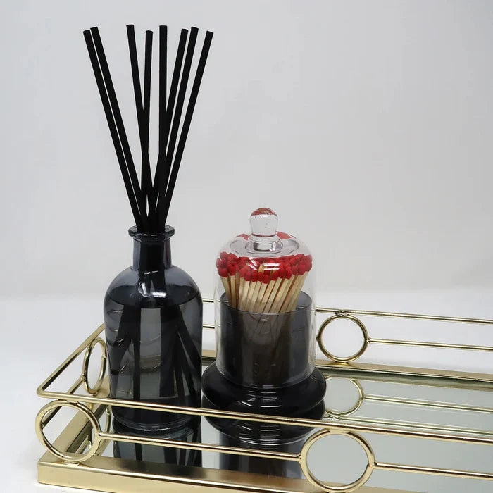 Smoked Color Diffuser with Match Holder Set - Zen Tea Scent