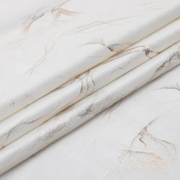Stormy - White Gold Tablecloth Velvet