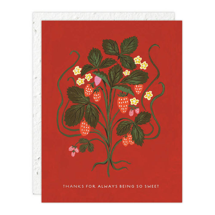 Sweet Strawberry Thank You Card | Seedlings