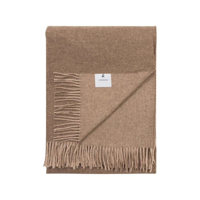 Ulisse Pure Wool Plaid Throw - Elegant Linen