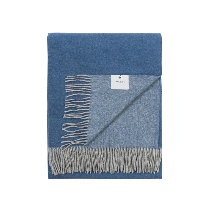 Ulisse Pure Wool Plaid Throw - Elegant Linen