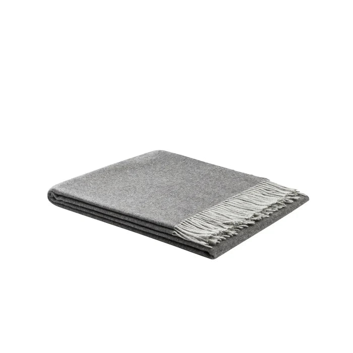 Ulisse Pure Wool Plaid Throw - Elegant Linen