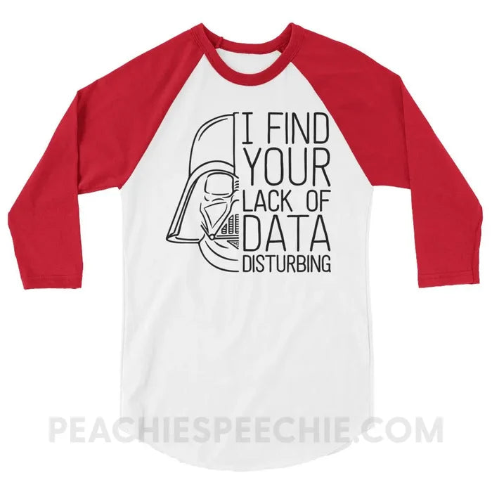 Vader Baseball Tee - White/Red / XS - T-Shirts & Tops peachiespeechie.com