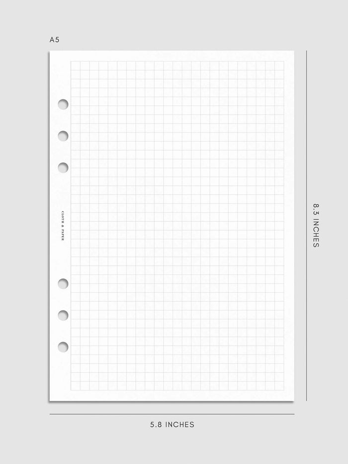 Digital mockup of insert in A5 sizing.