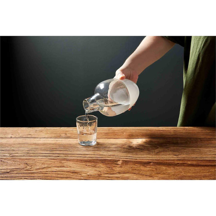 White Glass Carafe Set - Pine & Moss
