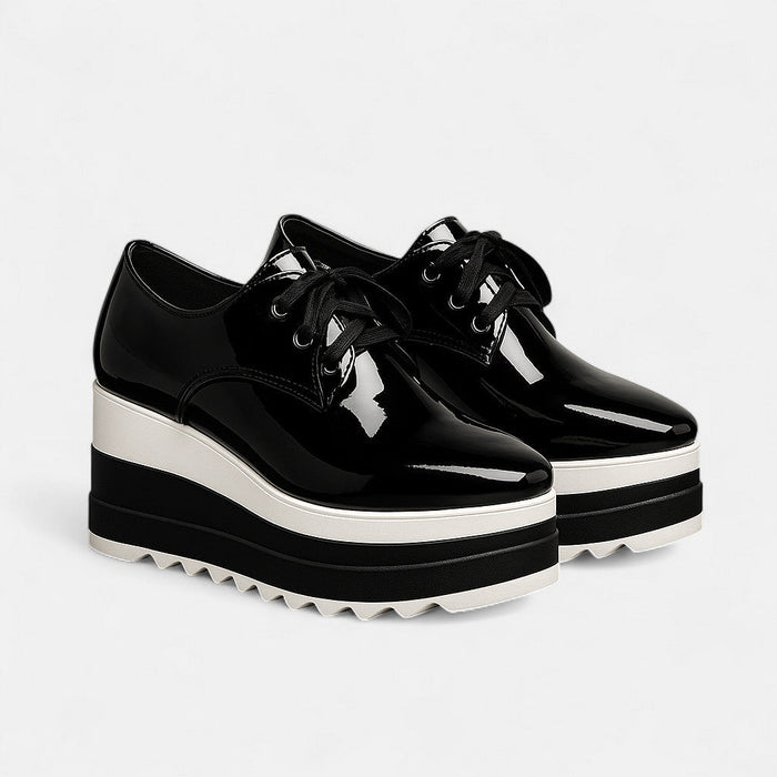 Women's Comfort Platform Derby Shoes in Three Colors