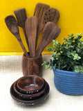Wooden spoon and Bowl Combo