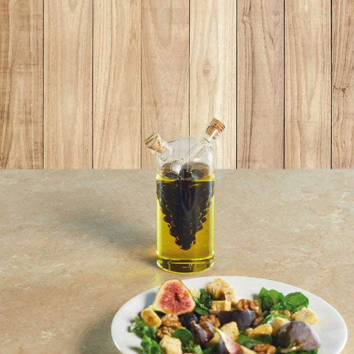 World of Flavours Italian 2 in 1 Oil & Vinegar Cruet Bottle - 300ml/50ml - Waha Lifestyle