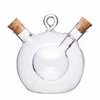 World of Flavours Italian 2 in 1 Oil & Vinegar Round Bottle - 350ml / 70ml - Waha Lifestyle