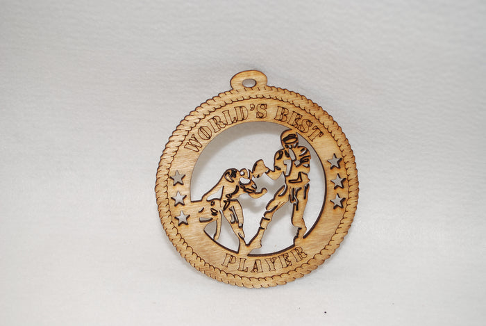 WORLD'S BEST PLAYER FOOTBALL  LASER CUT ORNAMENT