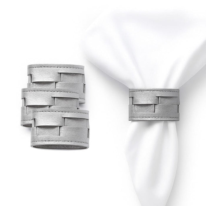 Woven Leather Napkin Wraps