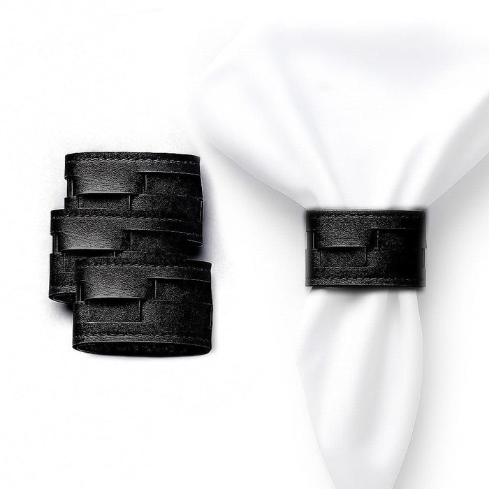 Woven Leather Napkin Wraps