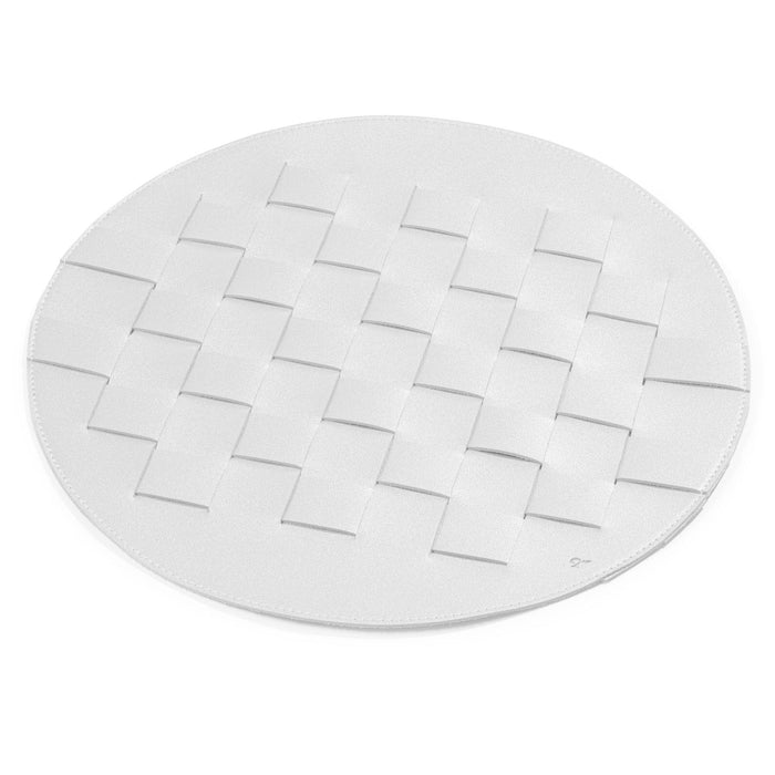 Woven Leather Round Chargers