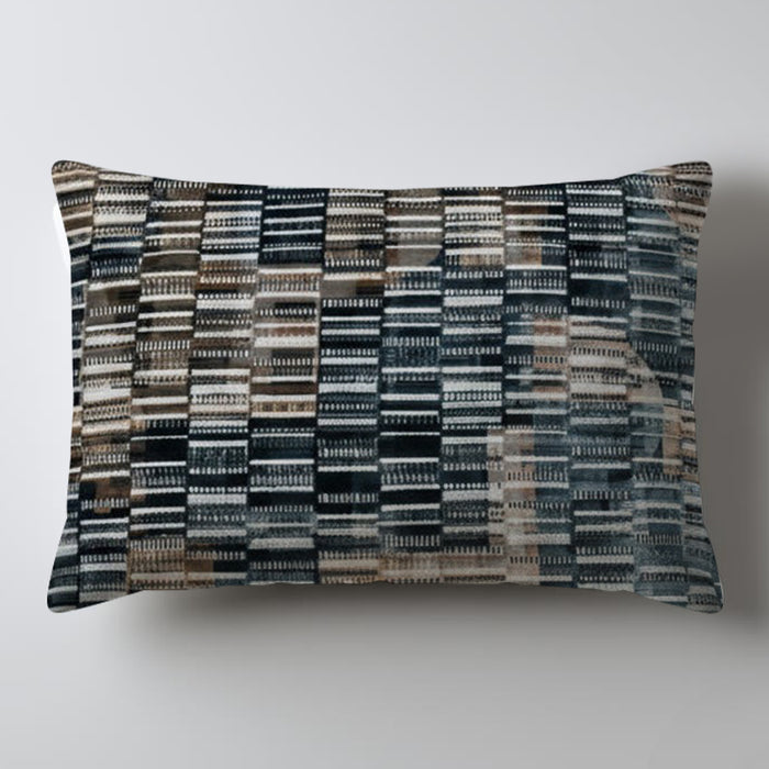 Zac Rustic Blue Throw Pillow